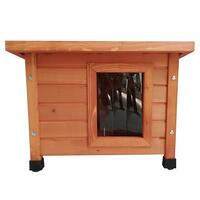 @Pet udendørs kattehus XL 68,5x54x51,5 cm træ brun