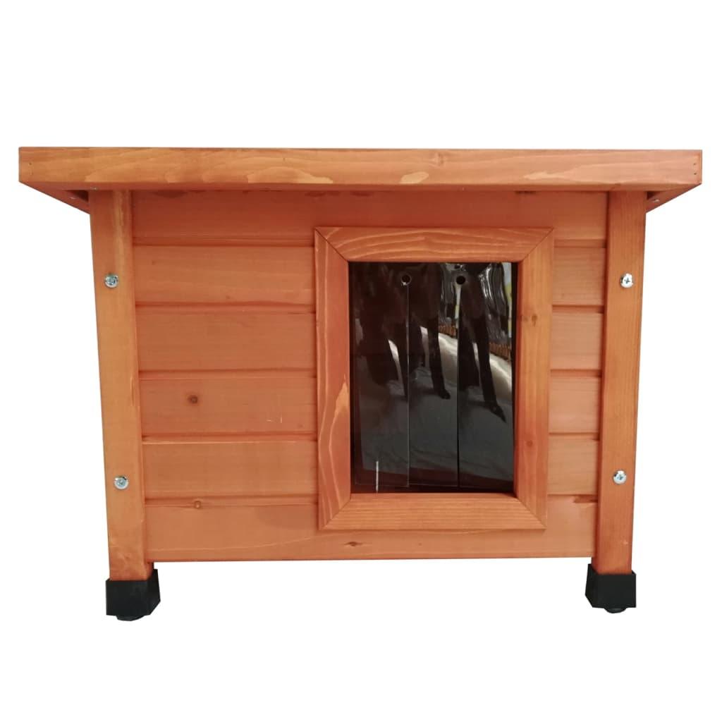 @Pet udendørs kattehus XL 68,5x54x51,5 cm træ brun