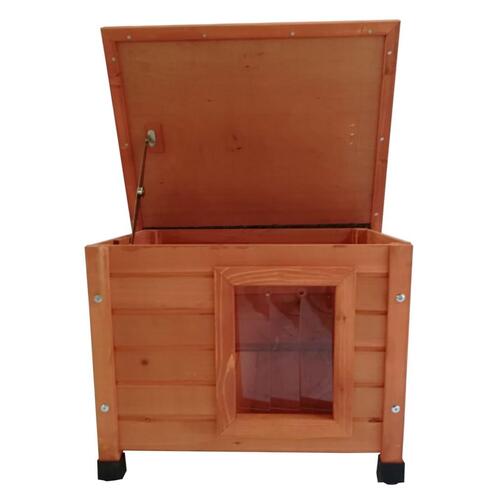 @Pet udendørs kattehus XL 68,5x54x51,5 cm træ brun