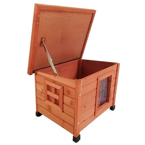 @Pet udendørs kattehus XL 68,5x54x51,5 cm træ brun