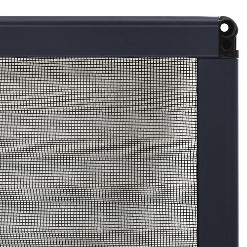 Plisseret insektnet til vinduer 60x80 cm aluminium antracitgrå