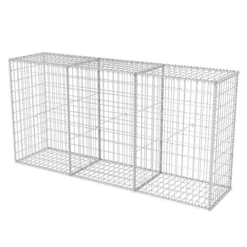 Gabionkurv 200 x 50 x 100 cm galvaniseret stål
