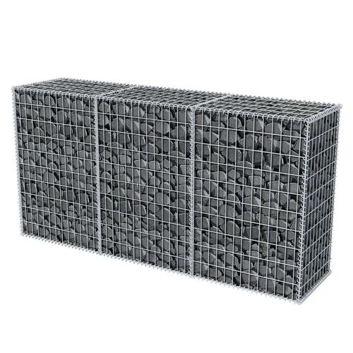 Gabionkurv 200 x 50 x 100 cm galvaniseret stål