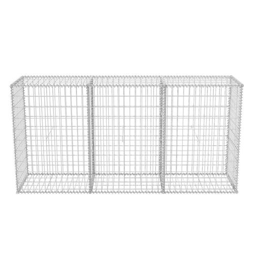 Gabionkurv 200 x 50 x 100 cm galvaniseret stål