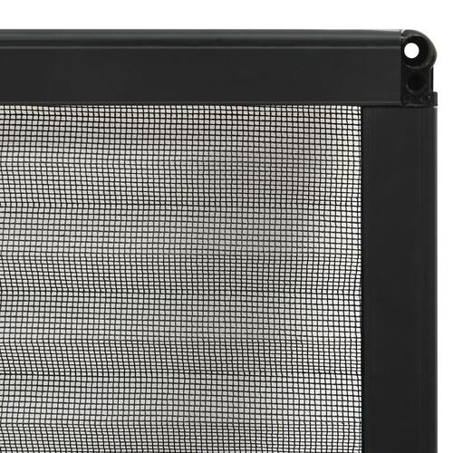 Plisseret insektnet til vinduer 80x100 cm aluminium antracitgrå