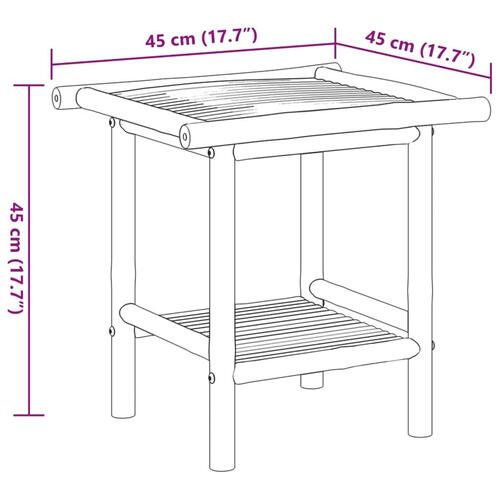 Sofabord 45x45x45 cm bambus