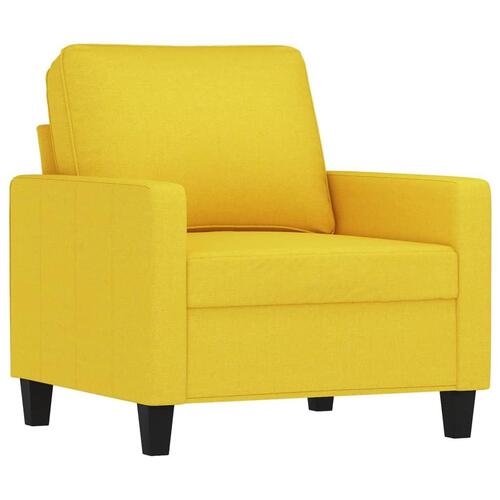 3 personers sofa med hynder stof lysegul