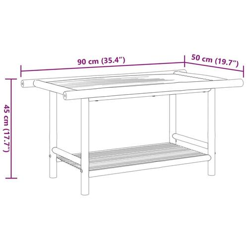 Sofabord 90x50x45 cm bambus