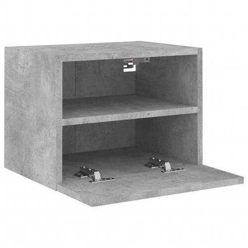 Væghængt tv-bord 40x30x30 cm konstrueret træ betongrå