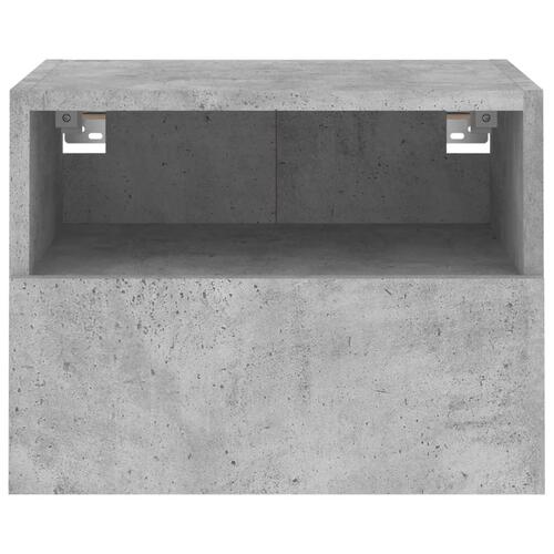 Væghængt tv-bord 40x30x30 cm konstrueret træ betongrå