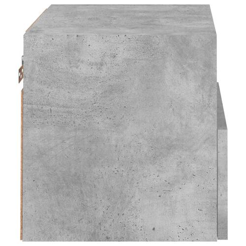 Væghængt tv-bord 40x30x30 cm konstrueret træ betongrå