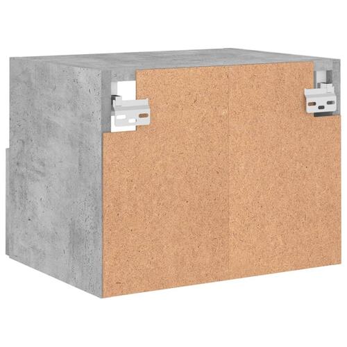 Væghængt tv-bord 40x30x30 cm konstrueret træ betongrå