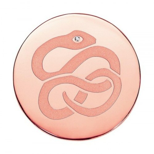 Halskæde VMC0006-09 - pink stålvedhæng 29 mm