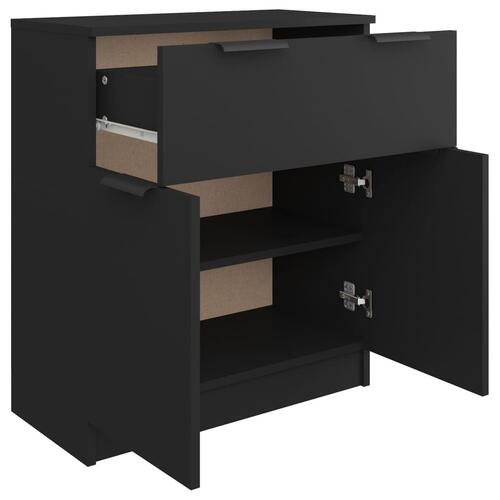 Skænk 60x30x70 cm konstrueret træ sort