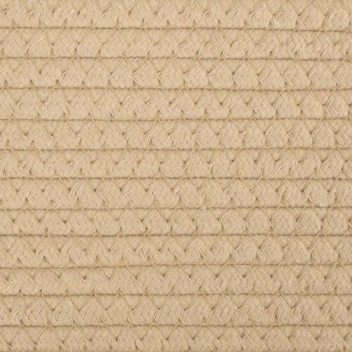 Opbevaringskurv Ø40x35 cm bomuld beige og hvid
