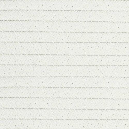 Opbevaringskurv Ø40x35 cm bomuld beige og hvid