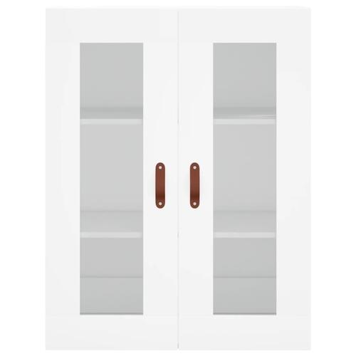 Højskab 69,5x34x180 cm konstrueret træ hvid