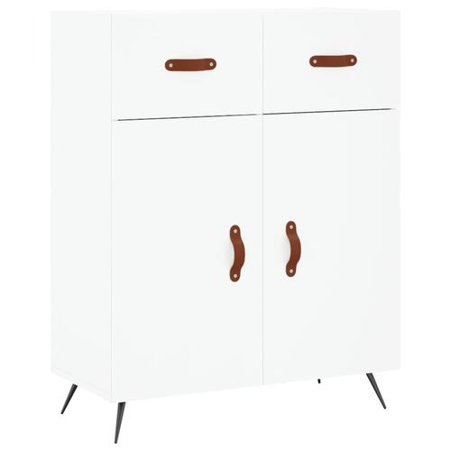 Højskab 69,5x34x180 cm konstrueret træ hvid