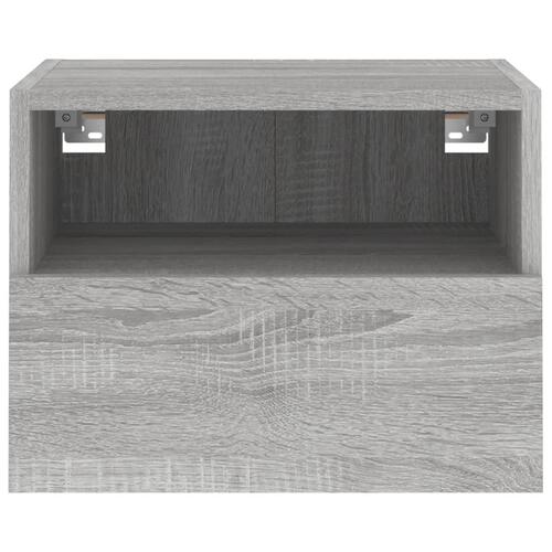 Væghængt tv-bord 40x30x30 cm konstrueret træ grå sonoma-eg