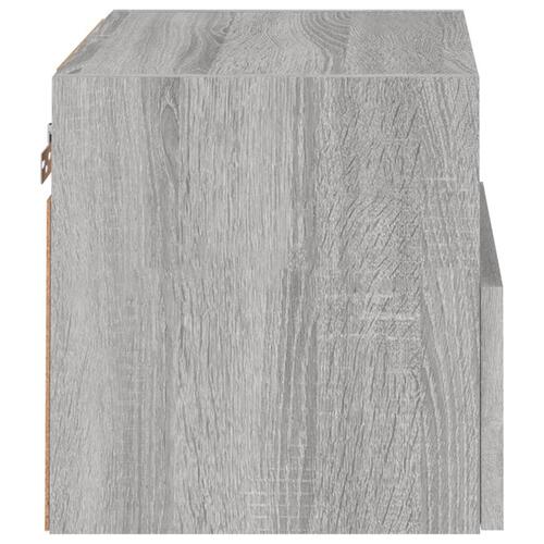 Væghængt tv-bord 40x30x30 cm konstrueret træ grå sonoma-eg
