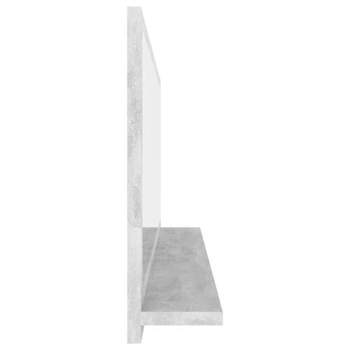 Badeværelsesspejl 100x10,5x37 cm konstrueret træ betongrå