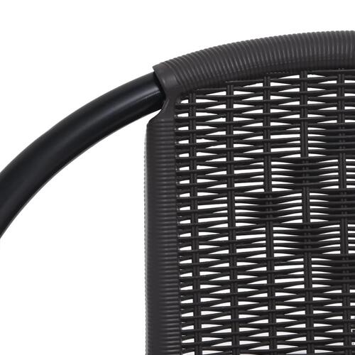 Havestole 2 stk. 110 kg plastikrattan og stål