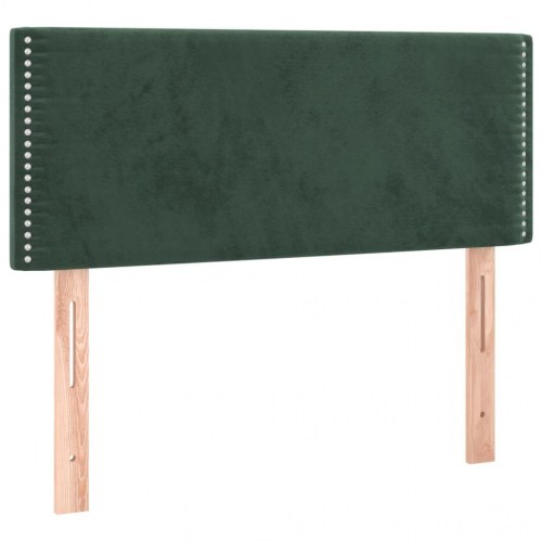 Kontinentalseng med madras 100×200 cm - fløjl, mørkegrøn