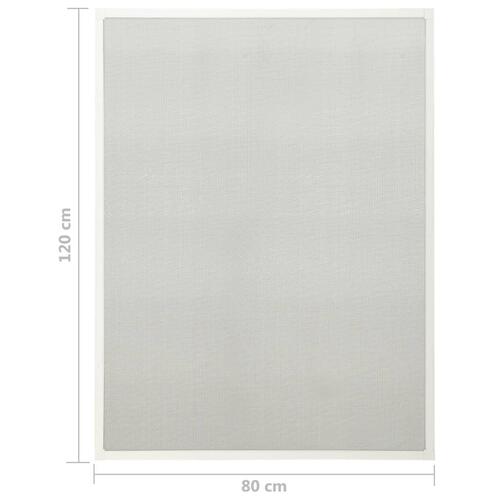 Insektnet til vinduer 80x120 cm hvid