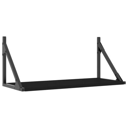 Væghylder 2 stk. 60x25x25,5 cm konstrueret træ sort