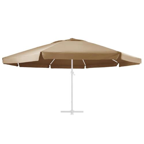 Parasoldug 600 cm gråbrun