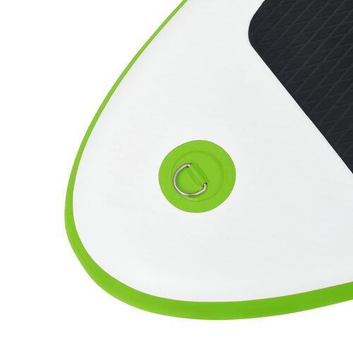 Oppusteligt paddleboard med sejl grøn og hvid