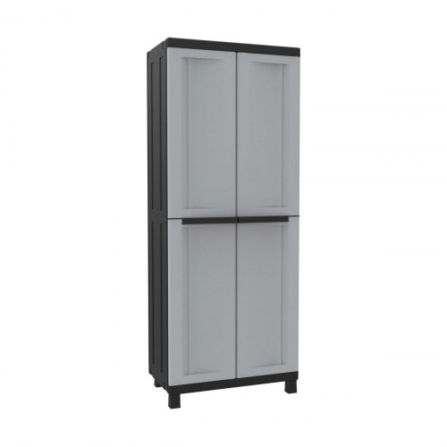 Terry Store-Age garderobeskab - sort/grå harpiks/plast, 68 × 39 × 170 cm