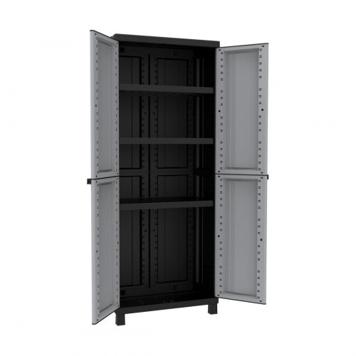 Terry Store-Age garderobeskab - sort/grå harpiks/plast, 68 × 39 × 170 cm