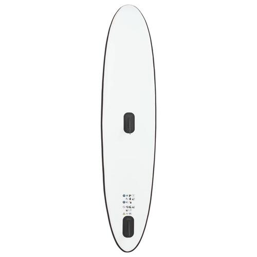 Oppusteligt paddleboard med sejl sort og hvid