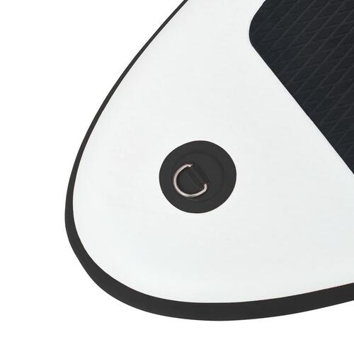 Oppusteligt paddleboard med sejl sort og hvid