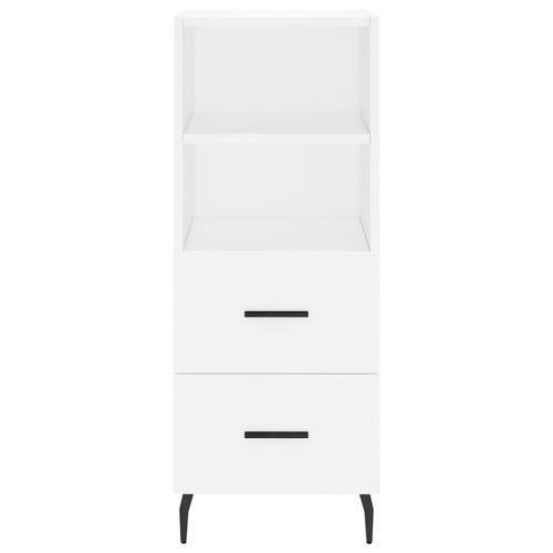 Skab 34,5x34x180 cm konstrueret træ hvid