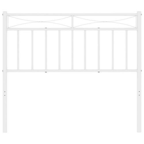 Sengegavl 100 cm metal hvid