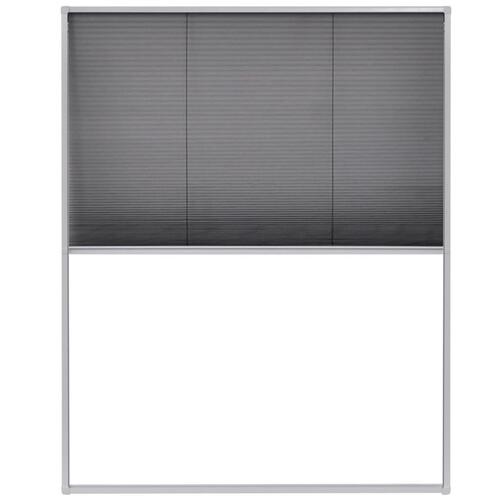 Plisseret insektnet til vinduer aluminium 80 x 100 cm