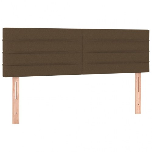 Kontinentalseng med madras 140×190 cm - stof, mørkebrun