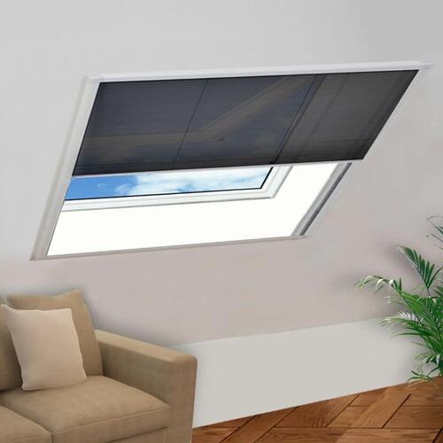Plisseret insektnet til vinduer aluminium 120 x 120 cm