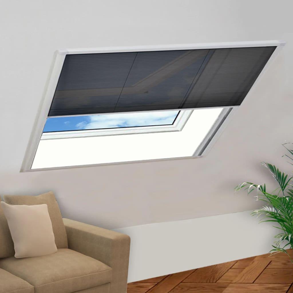 Plisseret insektnet til vinduer aluminium 120 x 120 cm