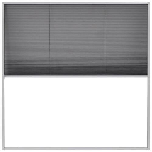 Plisseret insektnet til vinduer aluminium 120 x 120 cm
