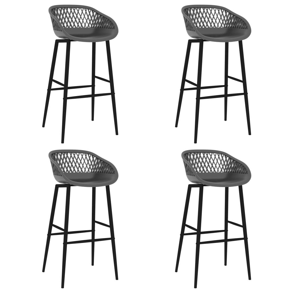 Barstole 4 stk. grå