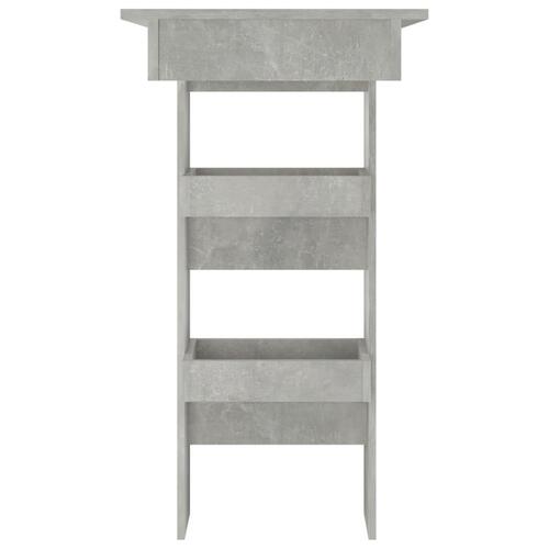 Vægmonteret barbord 102x45x103,5 cm konstrueret træ betongrå