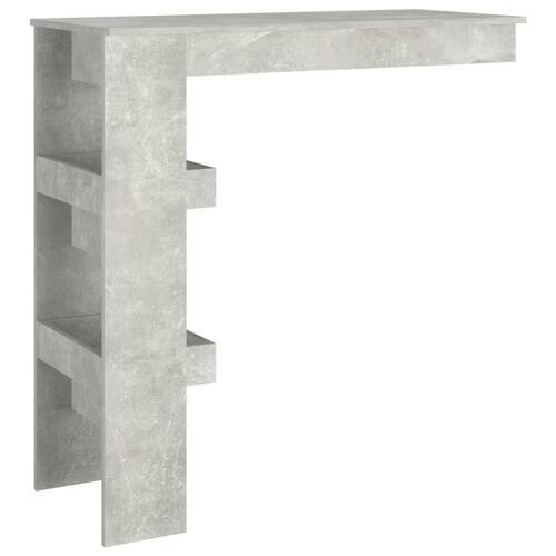 Vægmonteret barbord 102x45x103,5 cm konstrueret træ betongrå