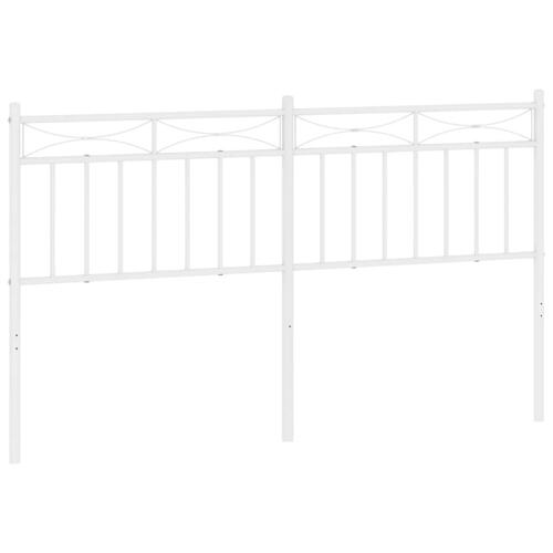Sengegavl 150 cm metal hvid