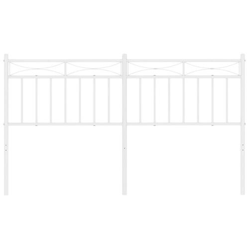 Sengegavl 150 cm metal hvid