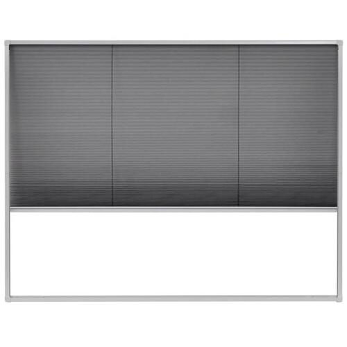 Plisseret insektnet til vinduer aluminium 130 x 100 cm