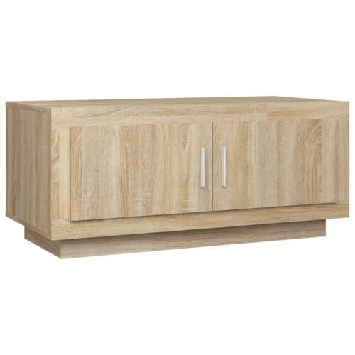 Sofabord 102x50x45 cm konstrueret træ sonoma-eg