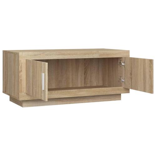 Sofabord 102x50x45 cm konstrueret træ sonoma-eg